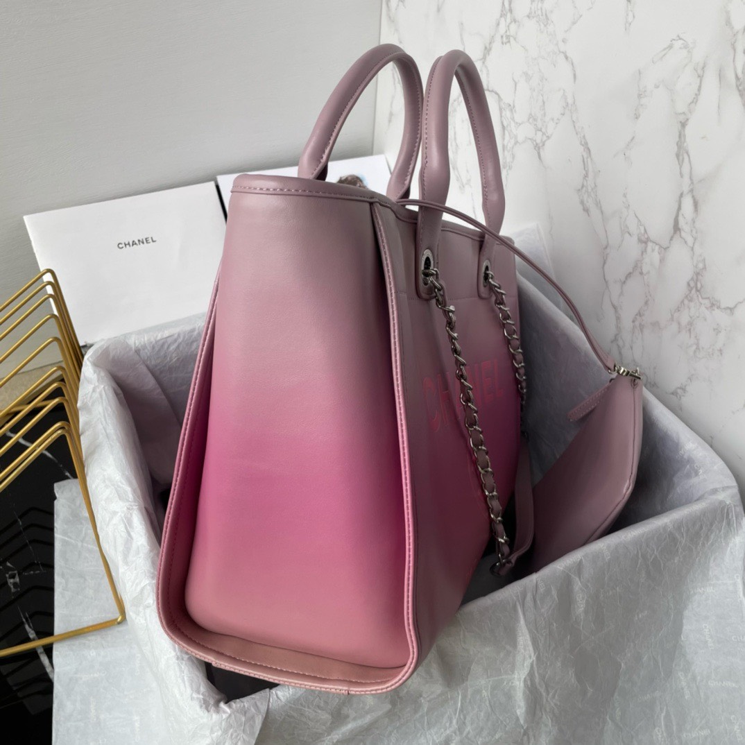 Bagsaaa Ch**el Deauville Shopping Tote Pink - 34cm