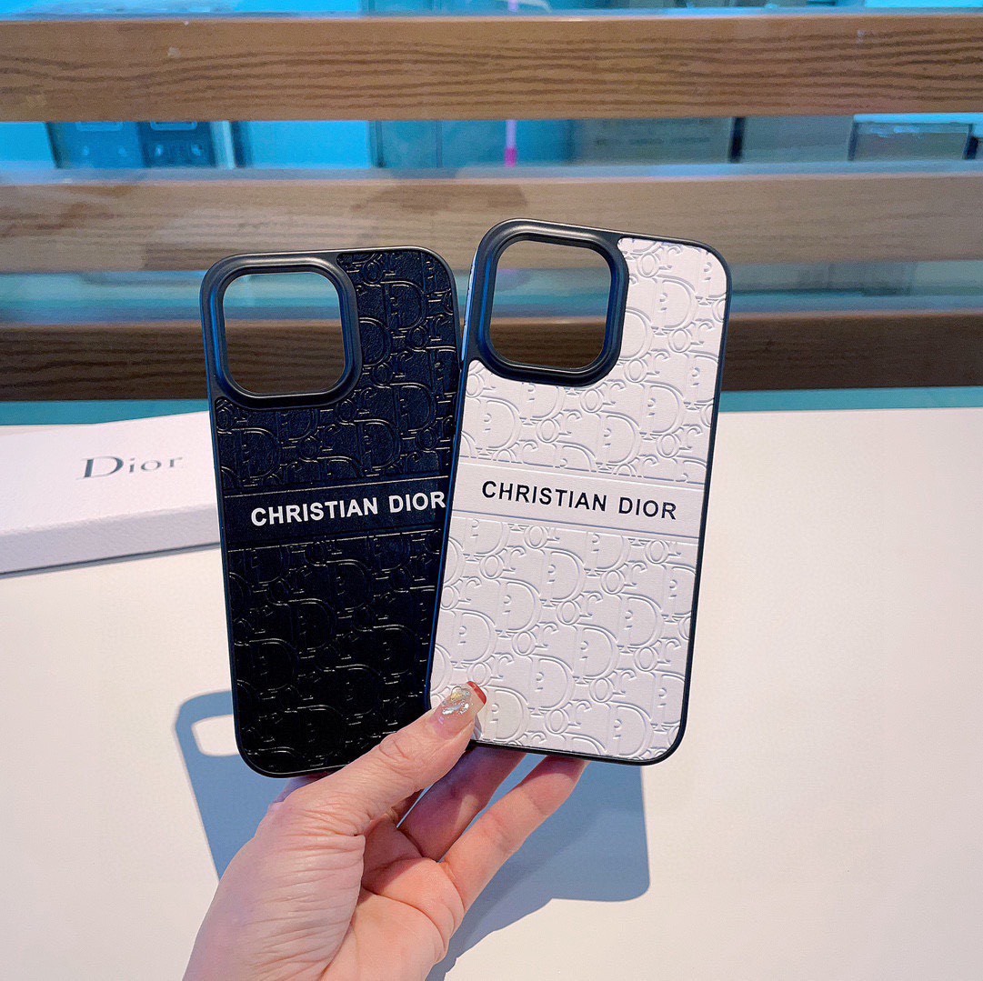 Bagsaaa D10r Logo Leather Phone Case