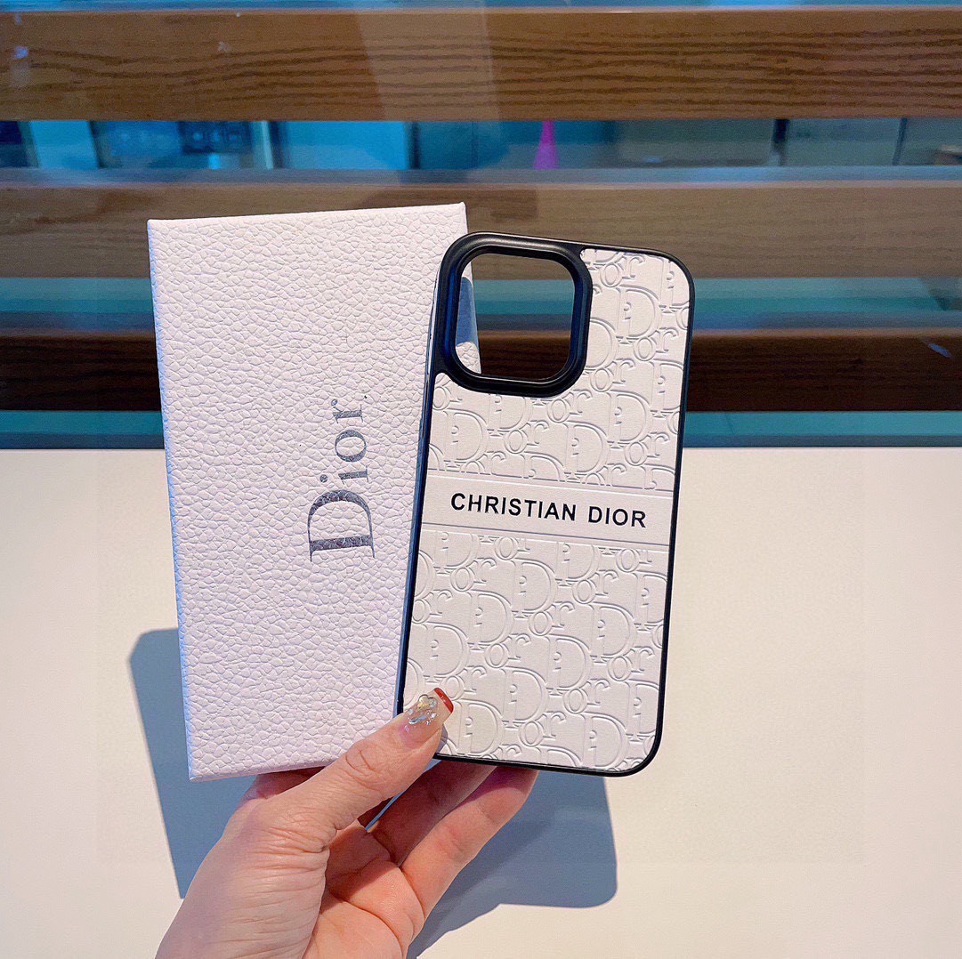 Bagsaaa D10r Logo Leather Phone Case