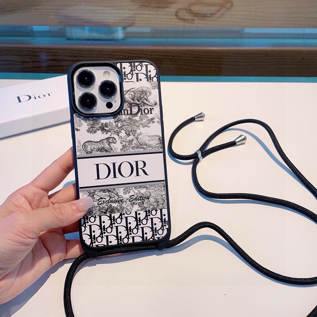 Bagsaaa D10r Blue Toile de Jouy Reverse Embroidery Phone Case 