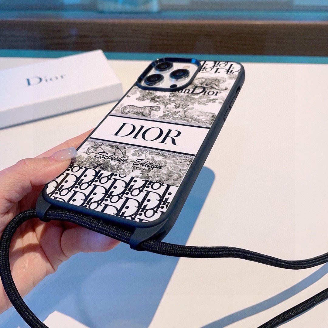 Bagsaaa D10r Blue Toile de Jouy Reverse Embroidery Phone Case