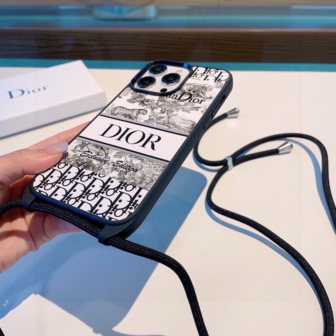 Bagsaaa D10r Blue Toile de Jouy Reverse Embroidery Phone Case