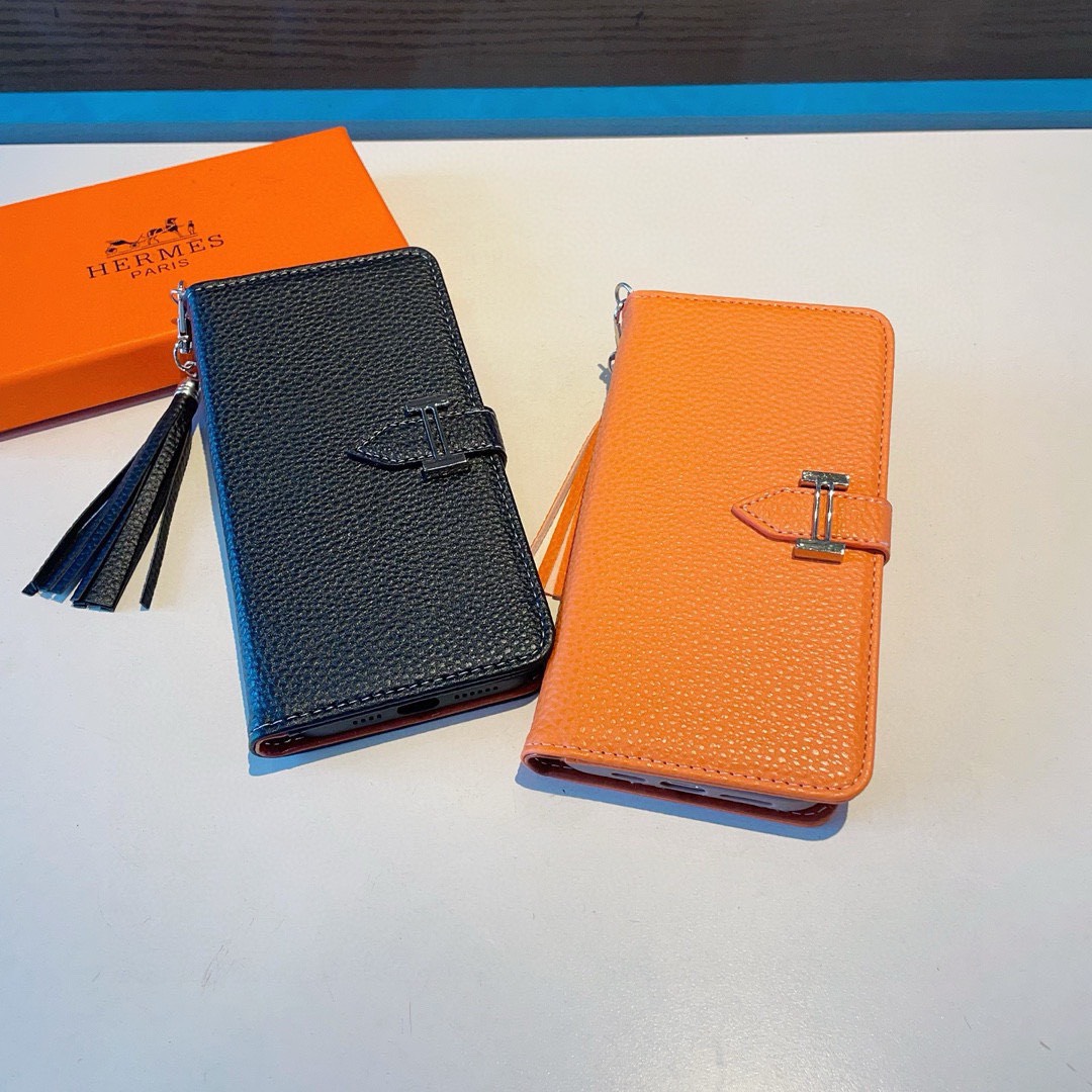 Bagsaaa H**me5 Togo Leather Phone Case