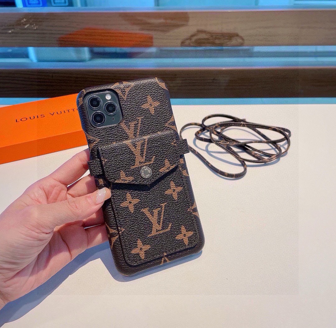 Bagsaaa L0vis Vvtt0n Monogram Canvas With Strap Phone Case