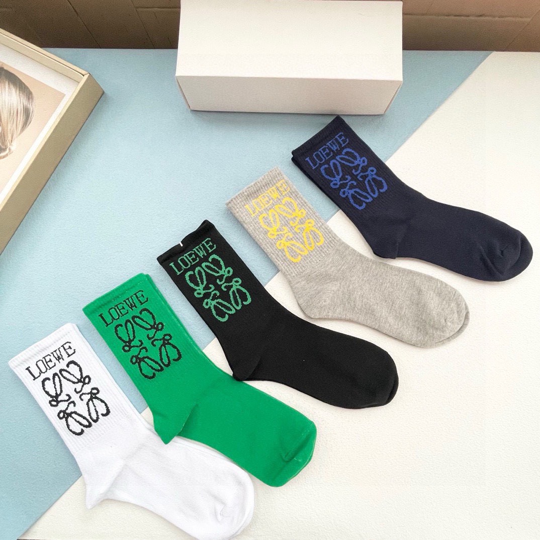 Bagsaaa L0ew* Socks Set 5 colors