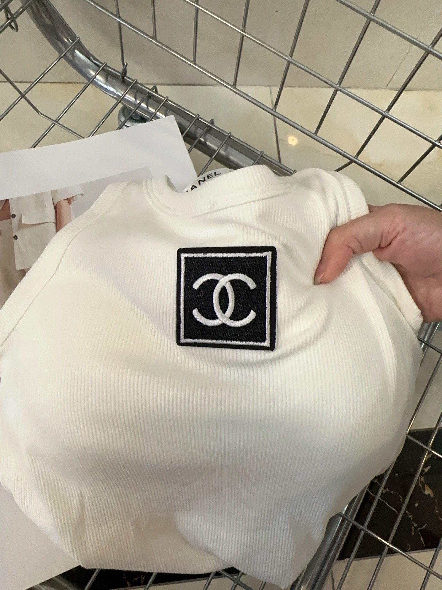 Bagsaaa Ch**el Tank Top White