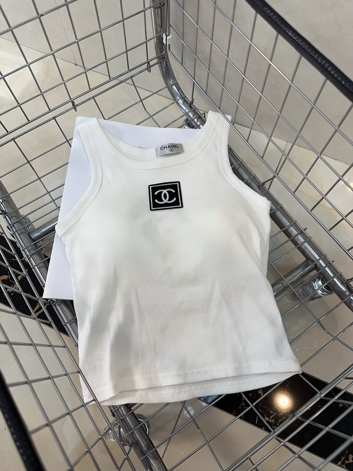 Bagsaaa Ch**el Tank Top White