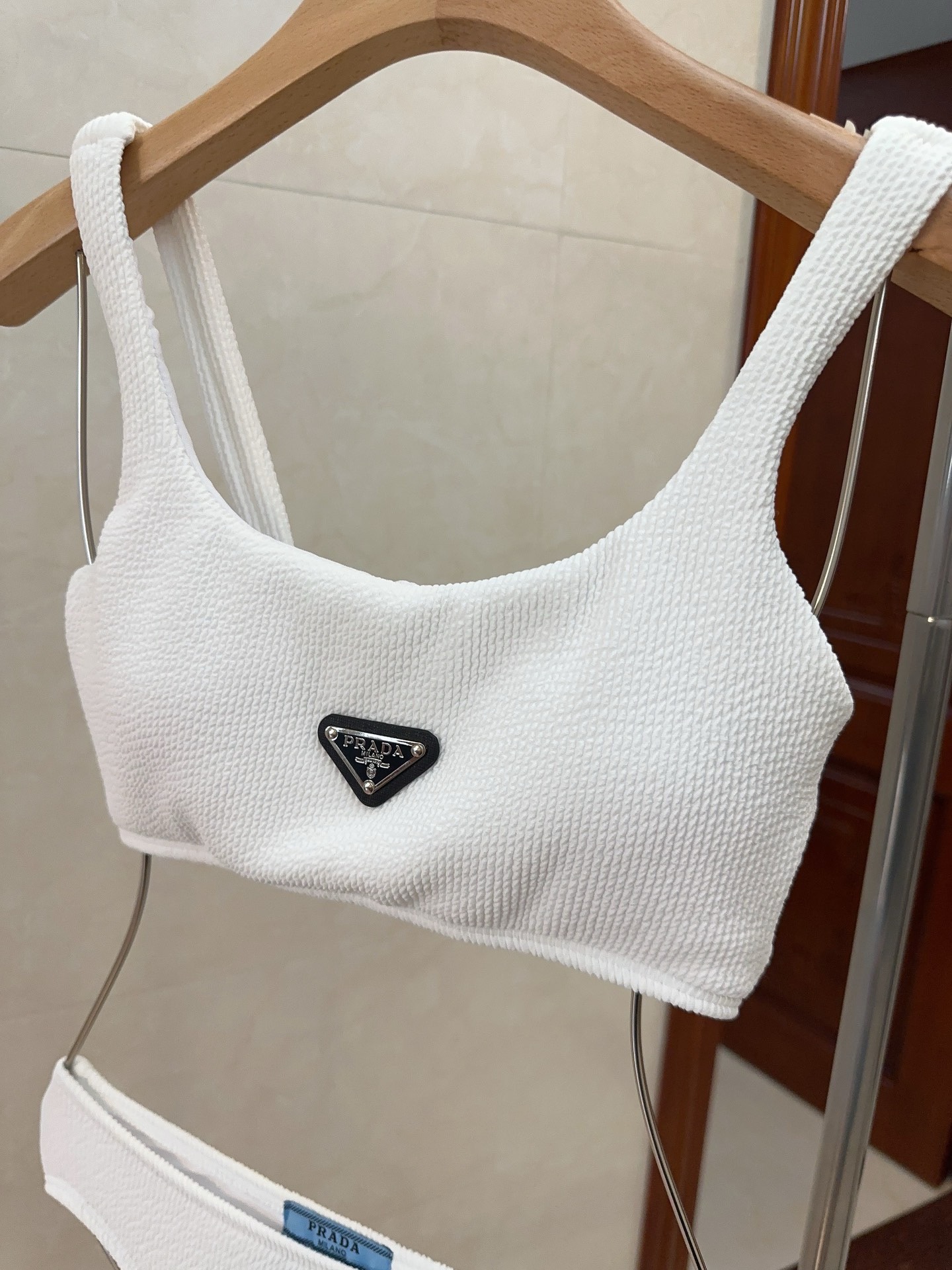 Bagsaaa Pra*a White Bikini Set