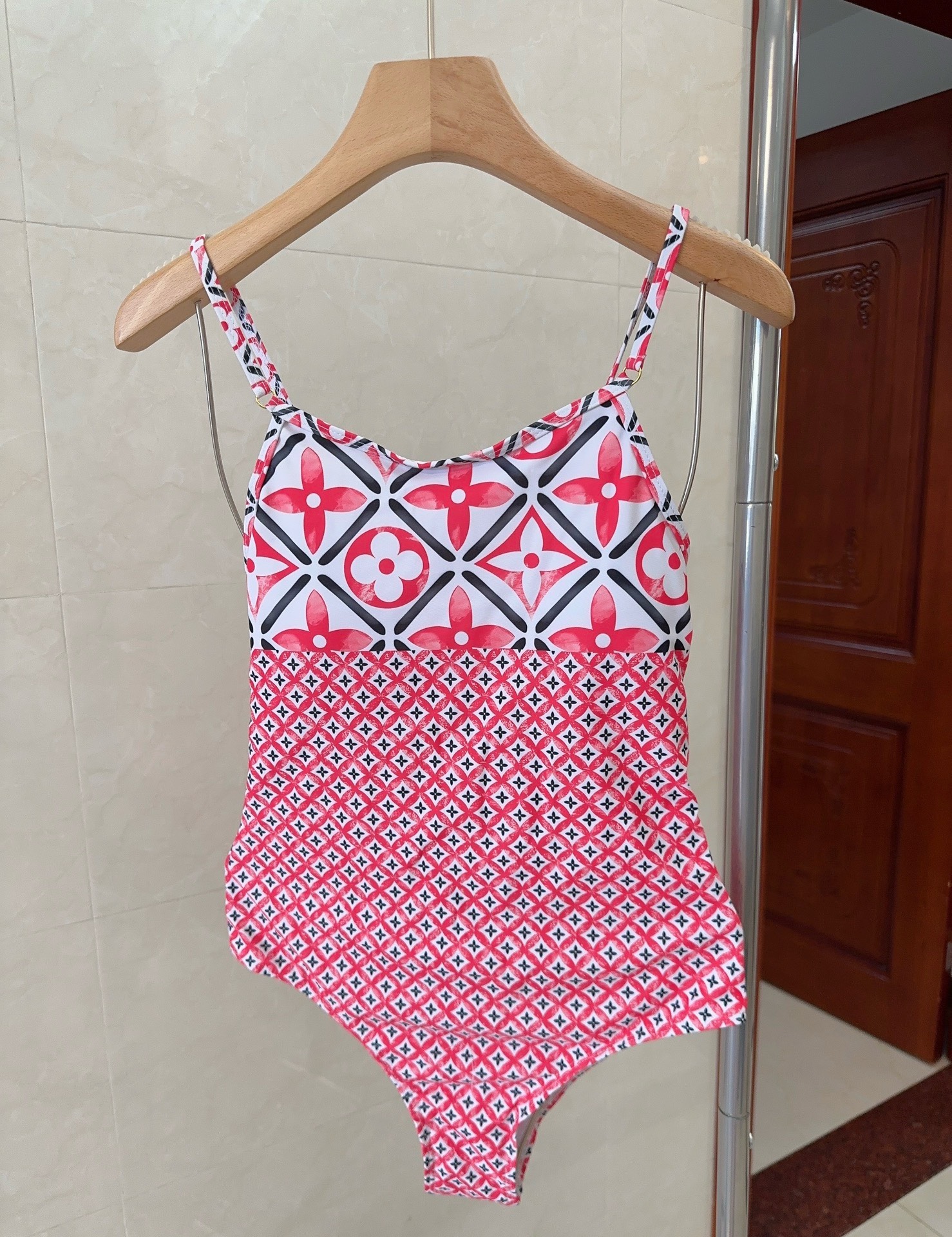Bagsaaa L0vis Vvtt0n Blue Monogram Flower Tile One Piece