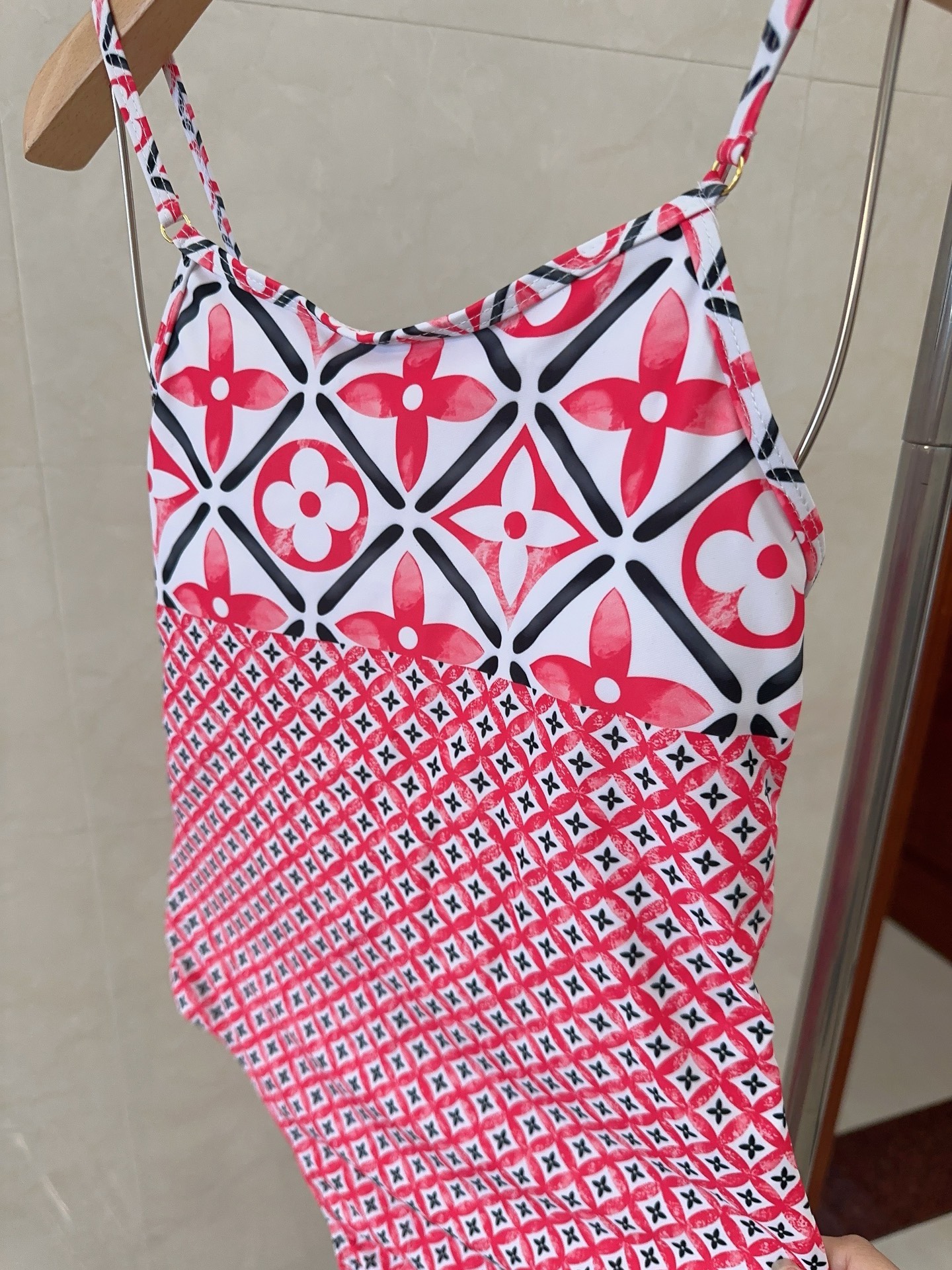 Bagsaaa L0vis Vvtt0n Blue Monogram Flower Tile One Piece