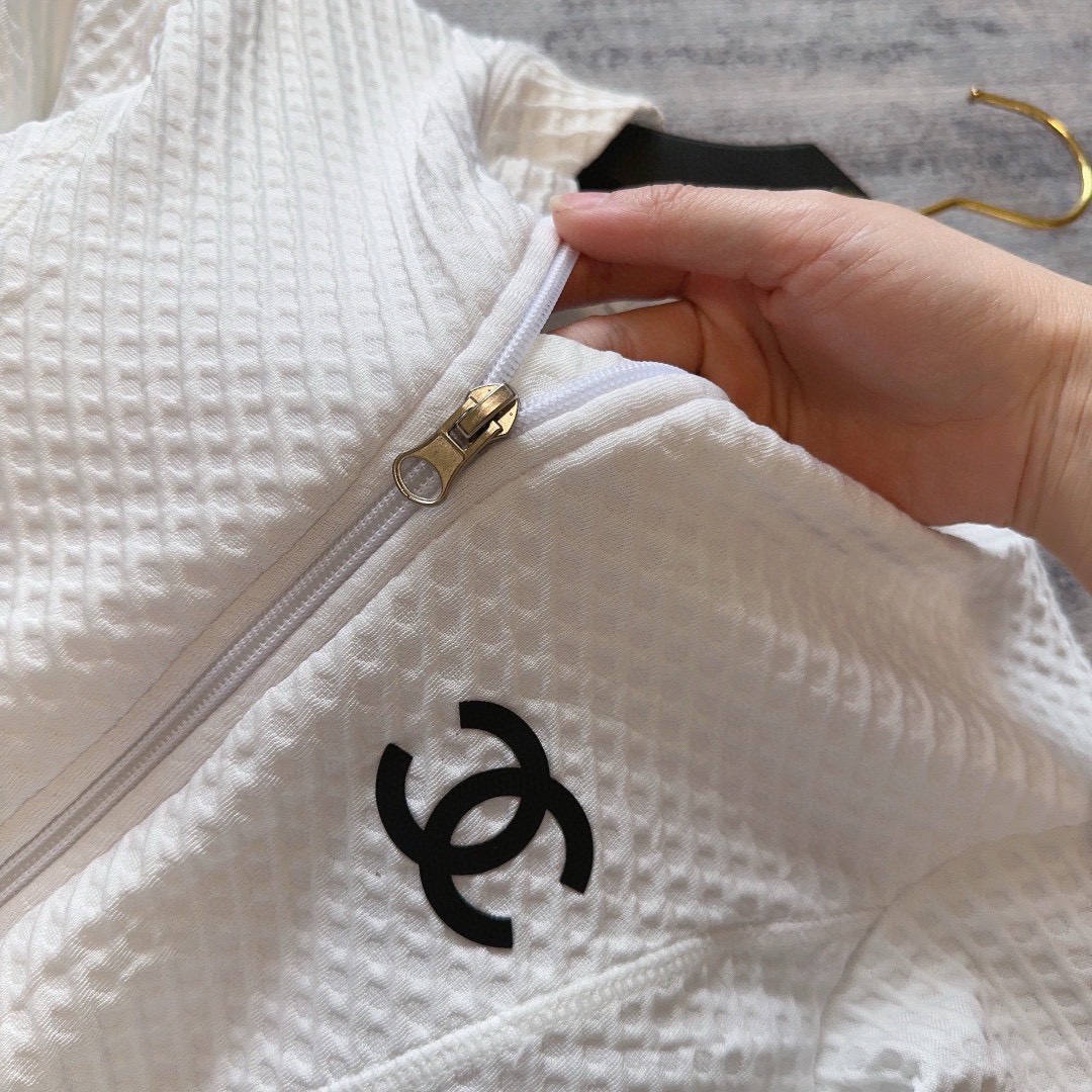 Bagsaaa Ch**el White Bodysuit Swimwear