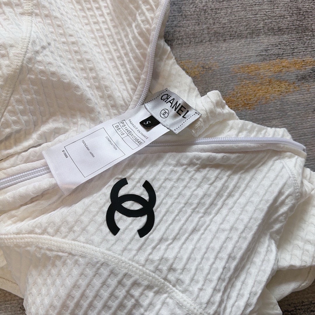 Bagsaaa Ch**el White Bodysuit Swimwear