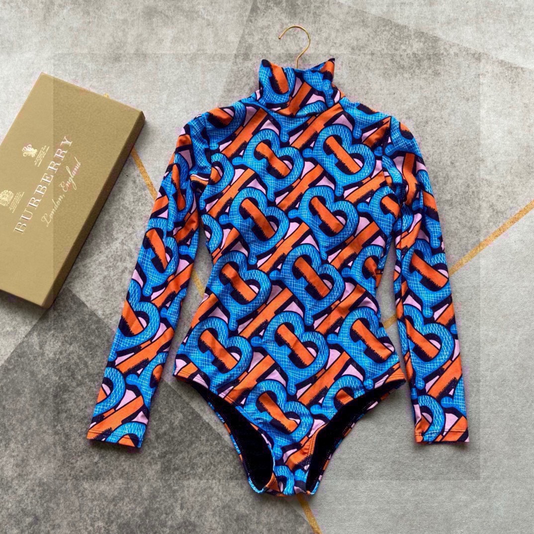 Bagsaaa Bv*b*rry Printed Turtleneck Bodysuit 