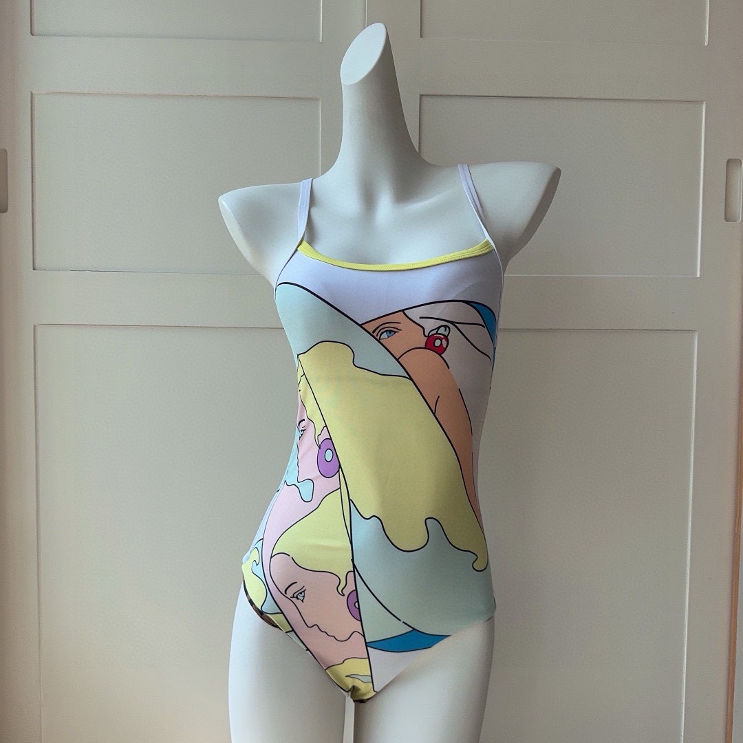 Bagsaaa F**di One Piece Figure Pattern Swimwear
