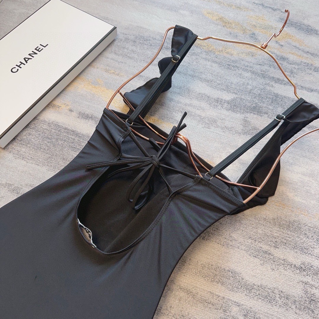 Bagsaaa Ch**el Black One Piece Swimwear