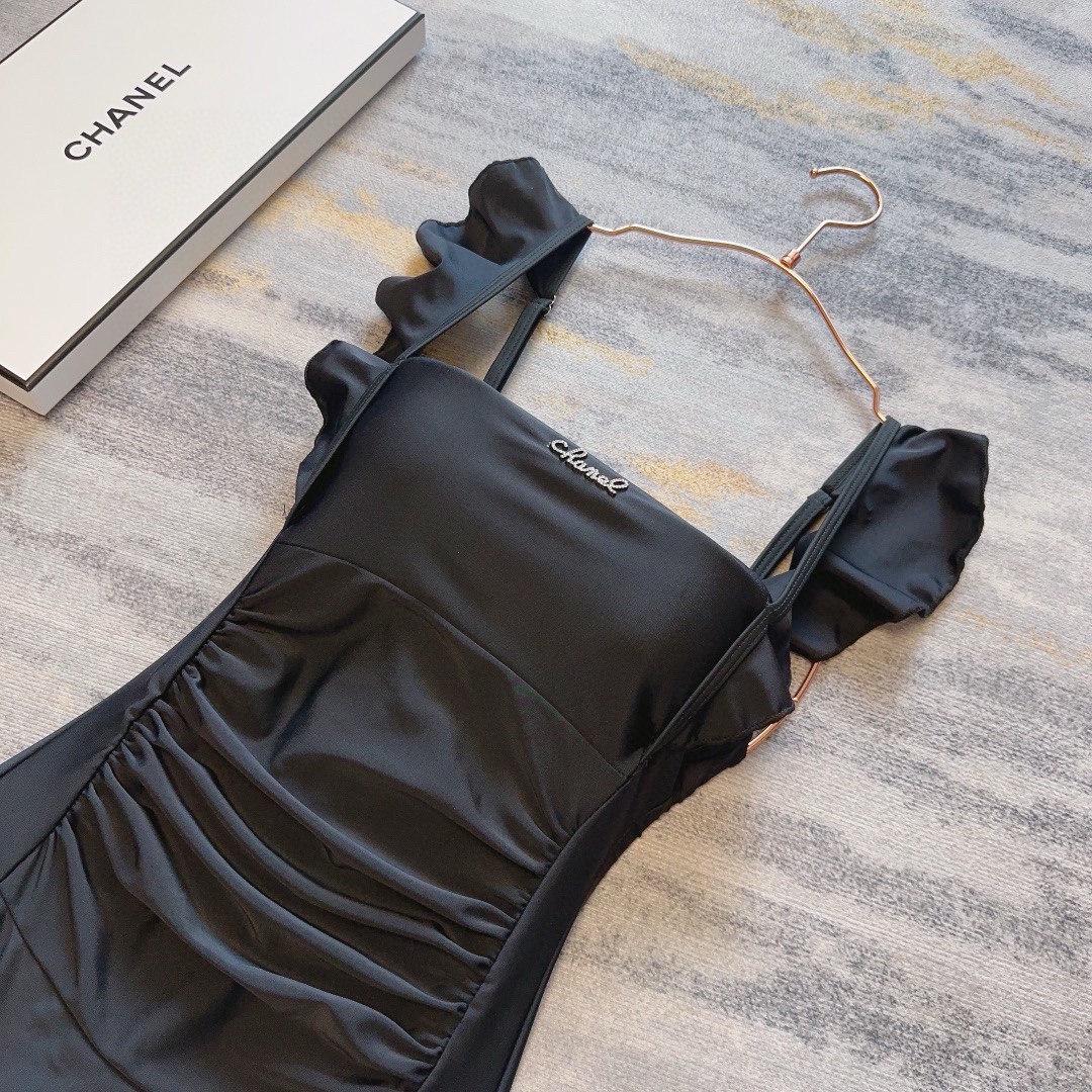 Bagsaaa Ch**el Black One Piece Swimwear