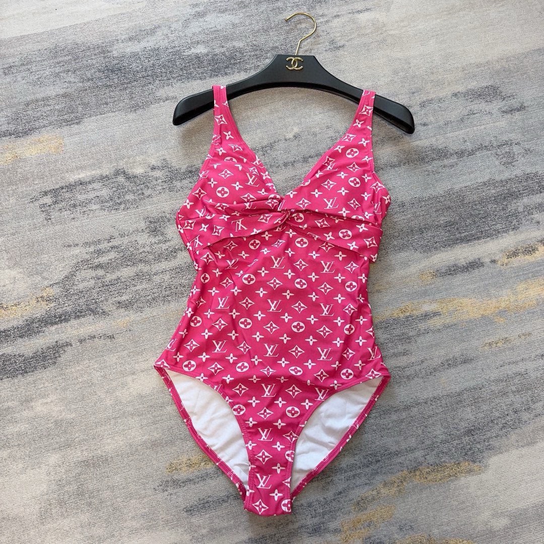 Bagsaaa L0vis Vvtt0n One-piece swimsuit pink monogram