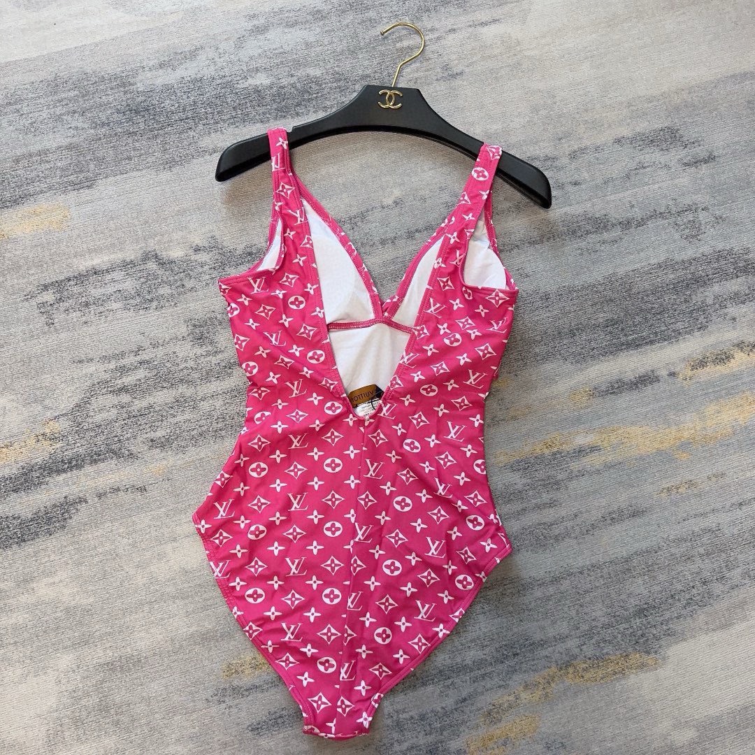 Bagsaaa L0vis Vvtt0n One-piece swimsuit pink monogram