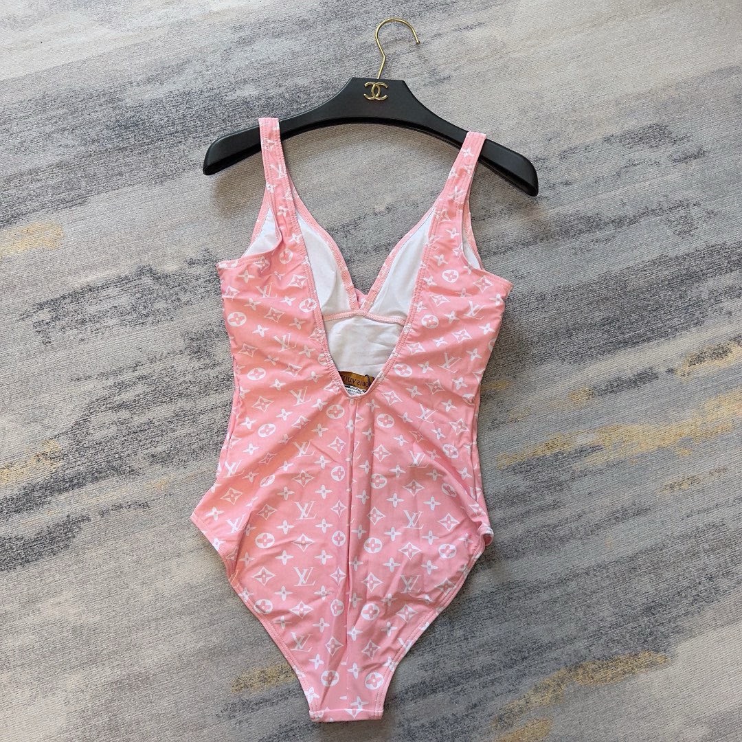 Bagsaaa L0vis Vvtt0n One-piece swimsuit light pink monogram