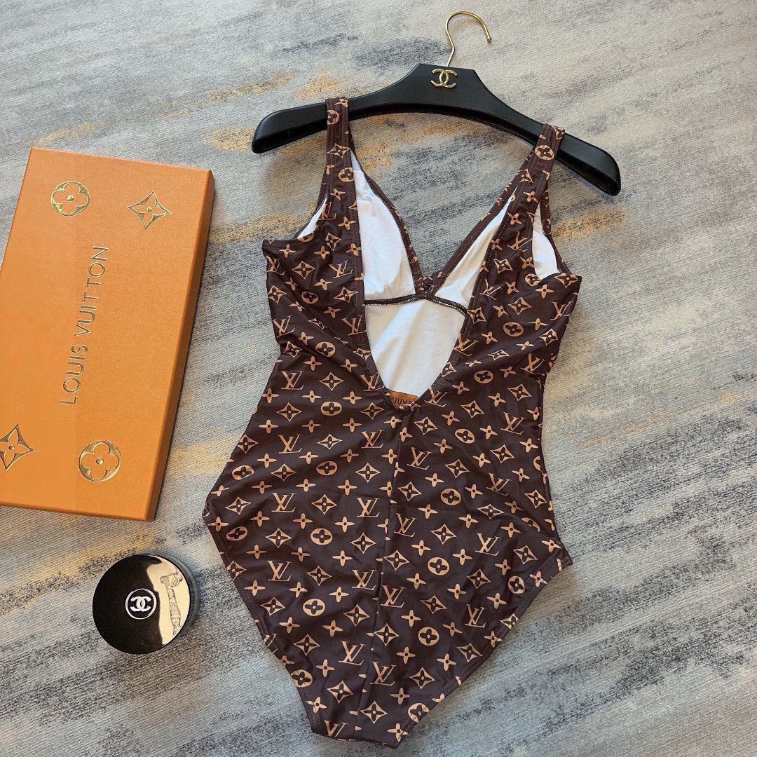 Bagsaaa L0vis Vvtt0n One-piece swimsuit brown monogram