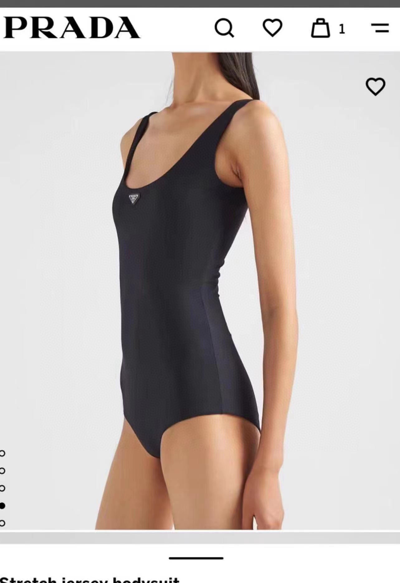 Bagsaaa Pra*a Black One Piece Swimwear