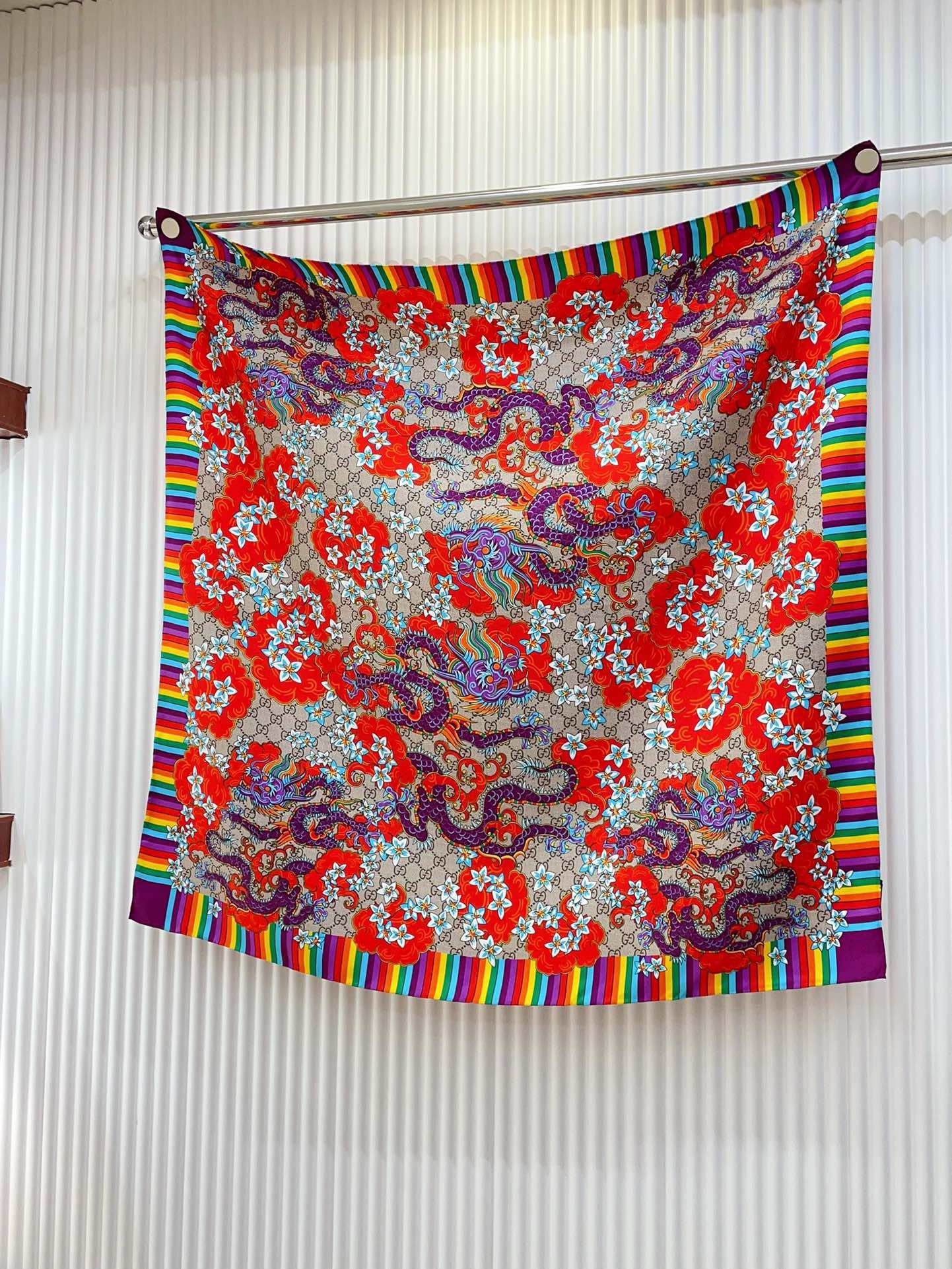 Bagsaaa Gvc*1 GG Dragon Rainbow Scarf - 33x33
