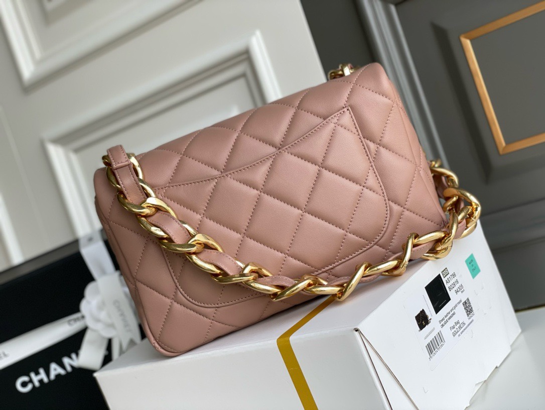 Bagsaaa Ch**el Funky Town Large Flap Bag In Taupe - 27cm