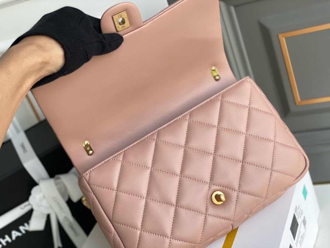 Bagsaaa Ch**el Funky Town Large Flap Bag In Taupe - 27cm