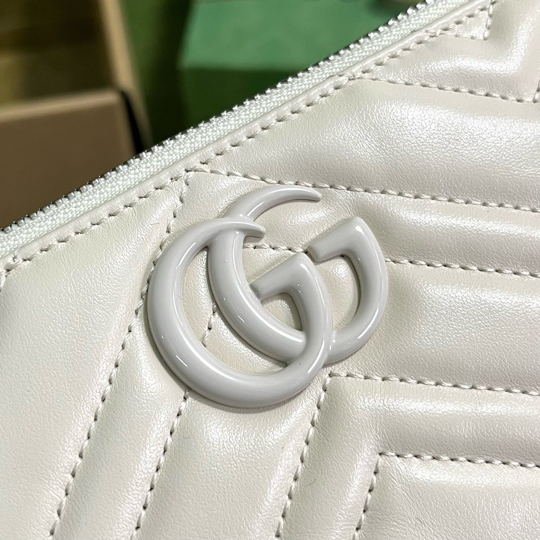 Bagsaaa Gvc*1 Marmont Shoulder Bag All White - 23cm x 12cm x 10cm