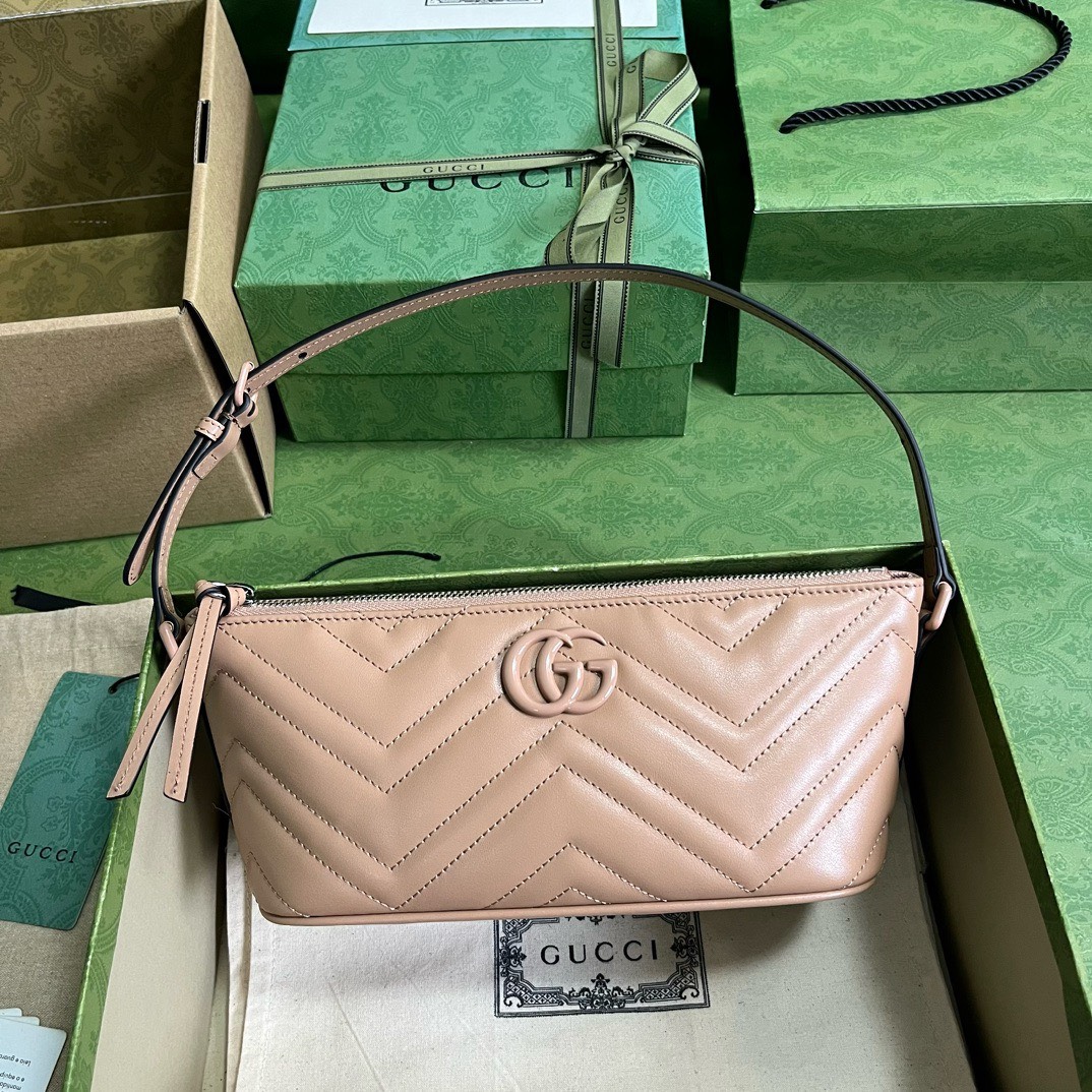 Bagsaaa Gvc*1 Marmont Shoulder Bag All Beige - 23cm x 12cm x 10cm