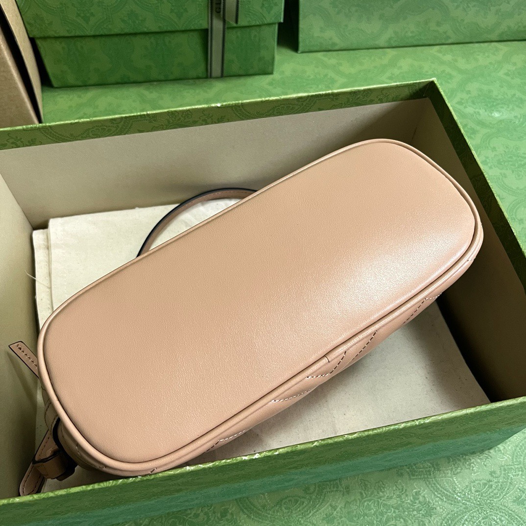 Bagsaaa Gvc*1 Marmont Shoulder Bag All Beige - 23cm x 12cm x 10cm