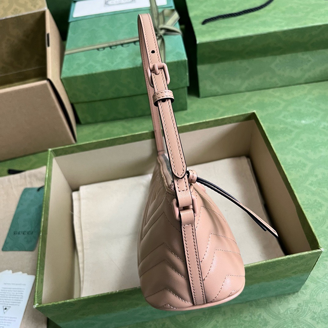Bagsaaa Gvc*1 Marmont Shoulder Bag All Beige - 23cm x 12cm x 10cm