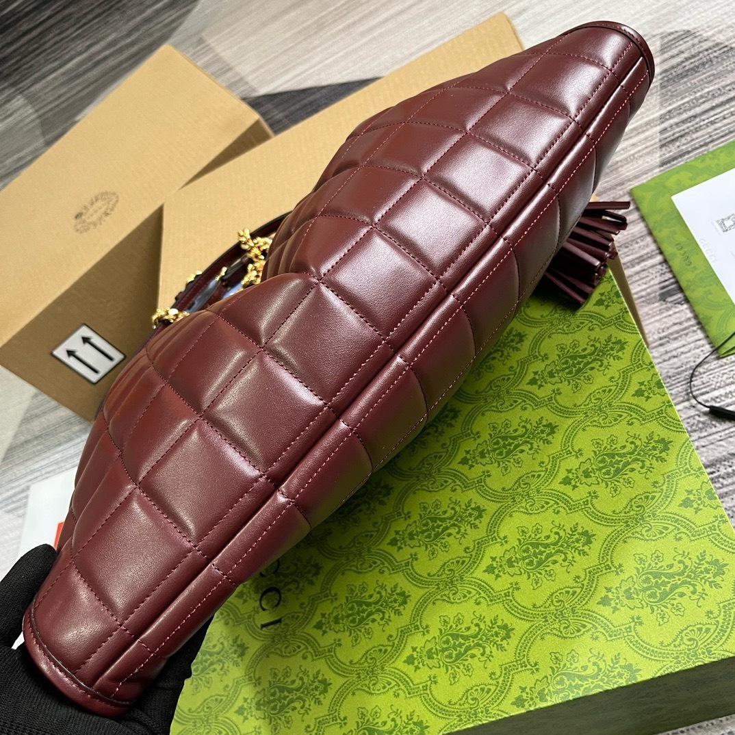 Bagsaaa Gvc*1 Deco large burgundy tote bag - 43x 28x 8cm