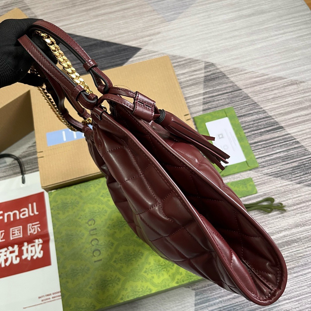 Bagsaaa Gvc*1 Deco large burgundy tote bag - 43x 28x 8cm