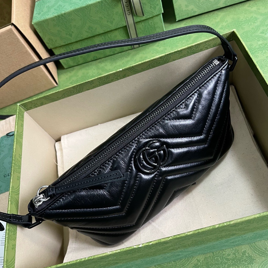 Bagsaaa Gvc*1 Marmont Shoulder Bag All Black - 23cm x 12cm x 10cm