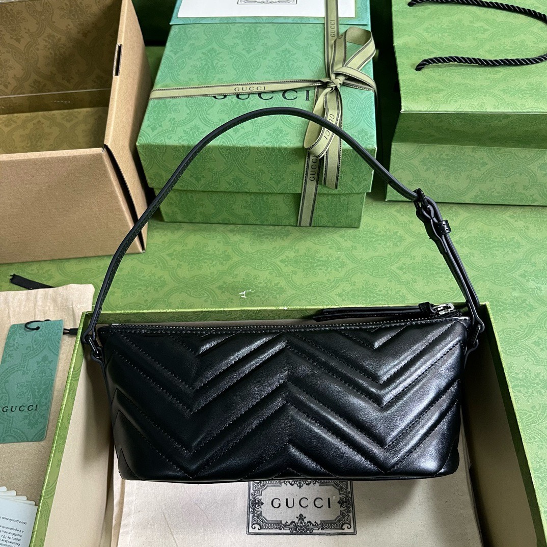 Bagsaaa Gvc*1 Marmont Shoulder Bag All Black - 23cm x 12cm x 10cm