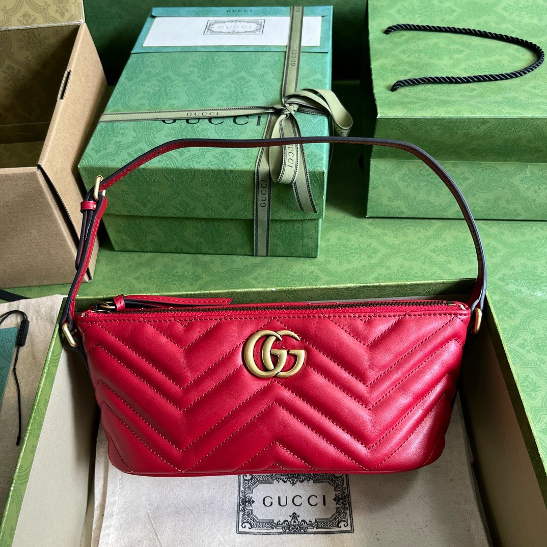 Bagsaaa Gvc*1 Marmont Shoulder Bag Red - 23cm x 12cm x 10cm