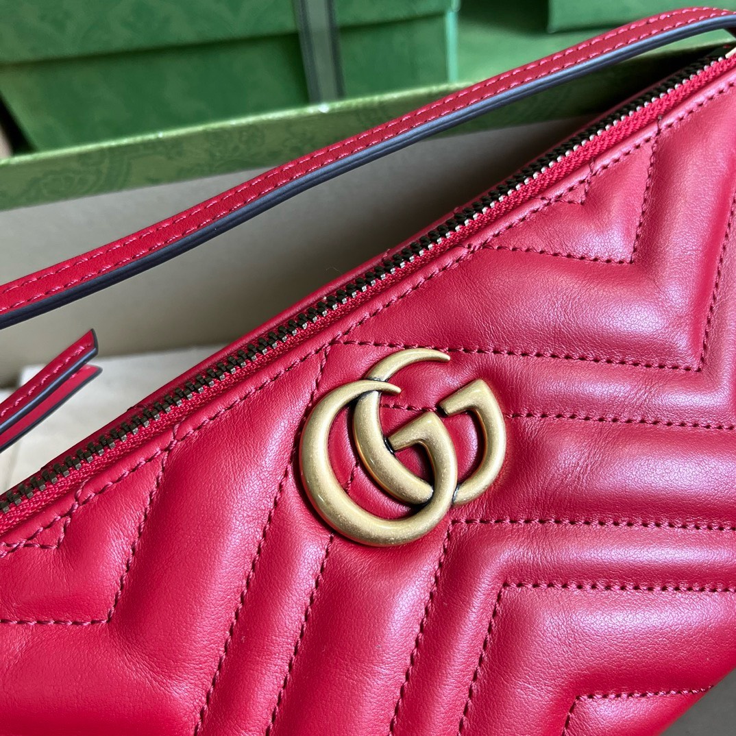 Bagsaaa Gvc*1 Marmont Shoulder Bag Red - 23cm x 12cm x 10cm