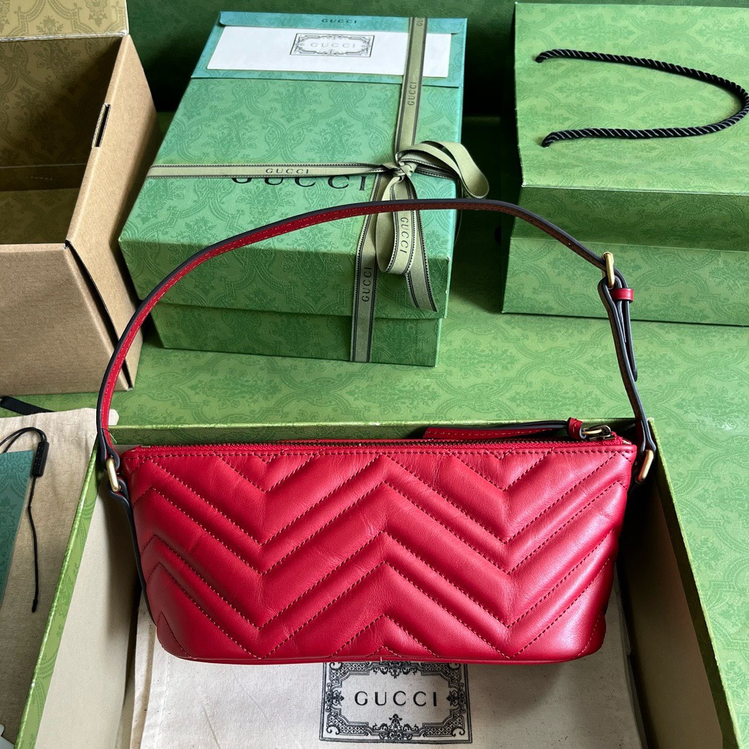 Bagsaaa Gvc*1 Marmont Shoulder Bag Red - 23cm x 12cm x 10cm