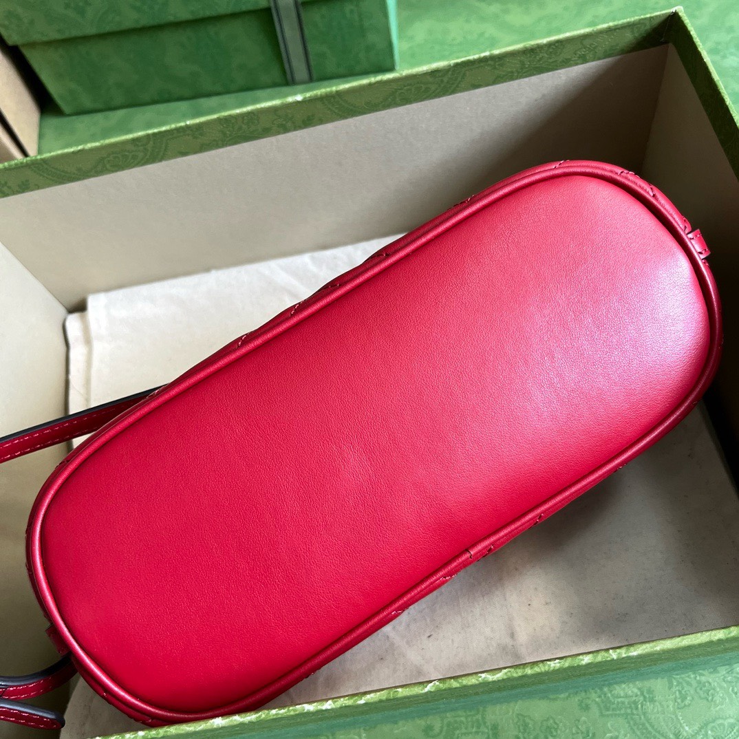 Bagsaaa Gvc*1 Marmont Shoulder Bag Red - 23cm x 12cm x 10cm