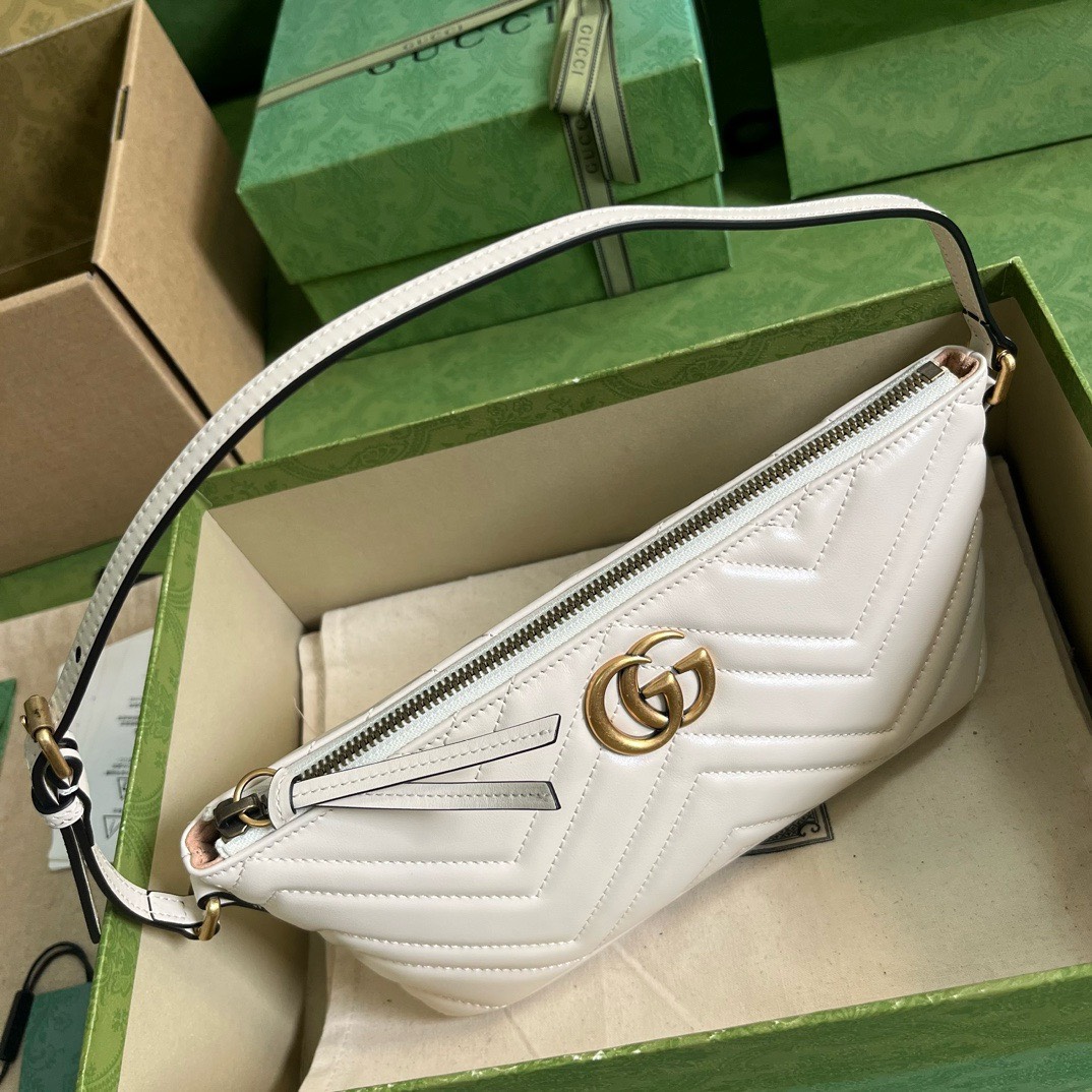 Bagsaaa Gvc*1 Marmont Shoulder Bag White - 23cm x 12cm x 10cm