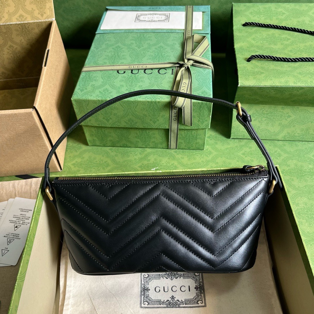 Bagsaaa Gvc*1 Marmont Shoulder Bag Black - 23cm x 12cm x 10cm