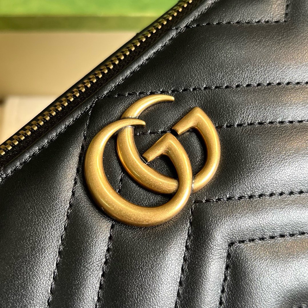 Bagsaaa Gvc*1 Marmont Shoulder Bag Black - 23cm x 12cm x 10cm