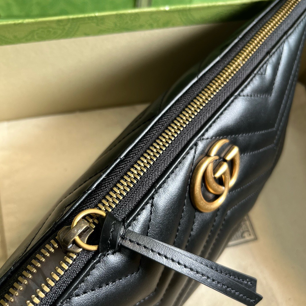 Bagsaaa Gvc*1 Marmont Shoulder Bag Black - 23cm x 12cm x 10cm