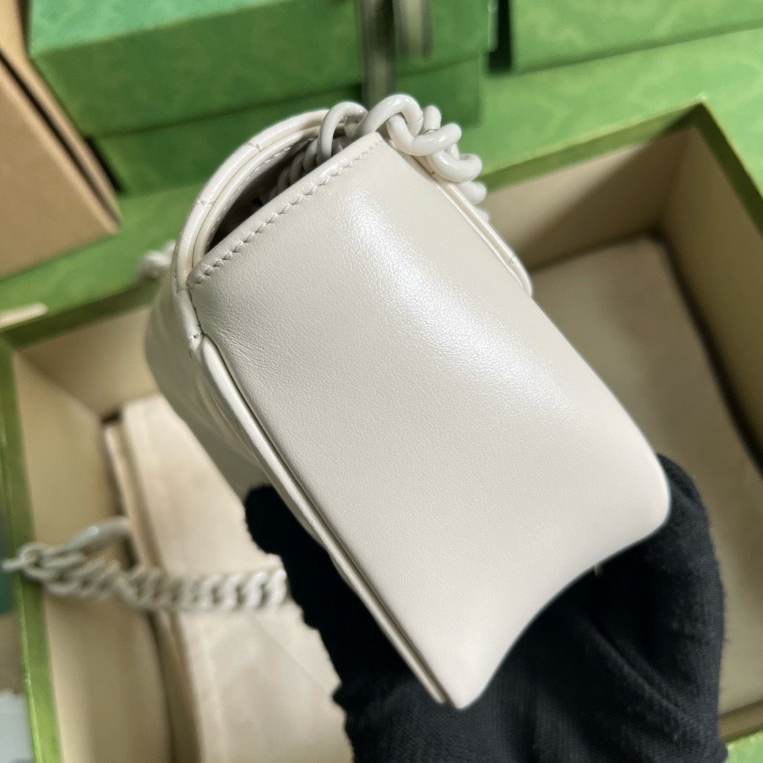 Bagsaaa Gvc*1 Marmont Mini White Bag - 12.5x12x7cm