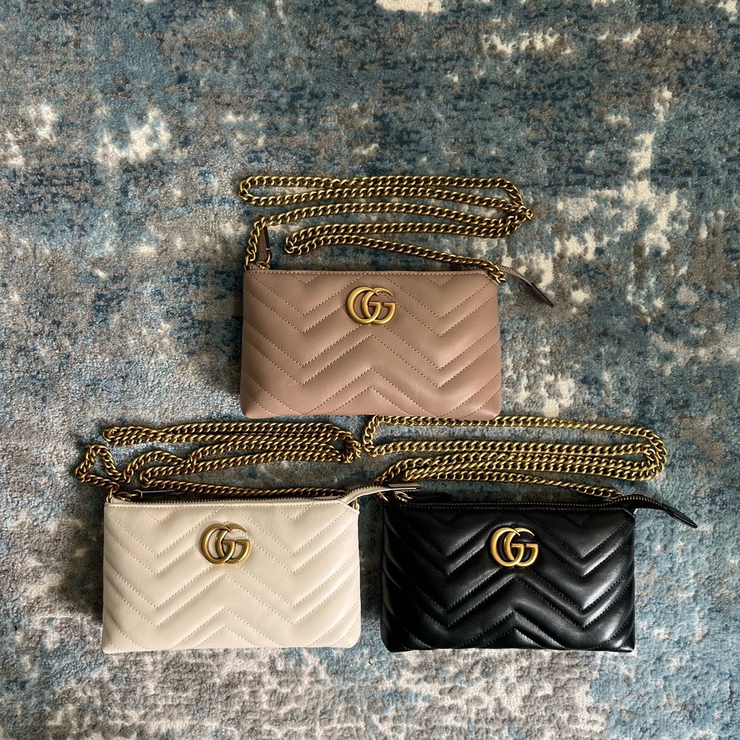 Bagsaaa Gvc*1 GG Marmont Chain Shoulder Bag - 22x13x3.5cm