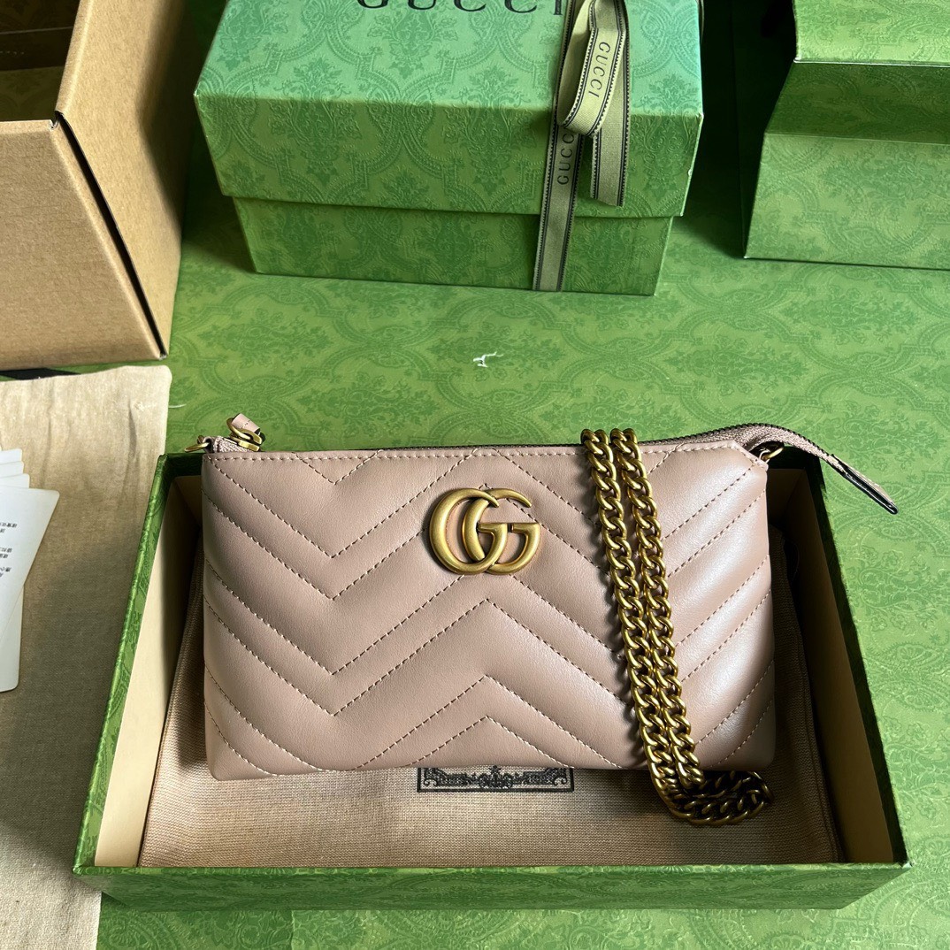 Bagsaaa Gvc*1 GG Marmont Chain Shoulder Bag - 22x13x3.5cm