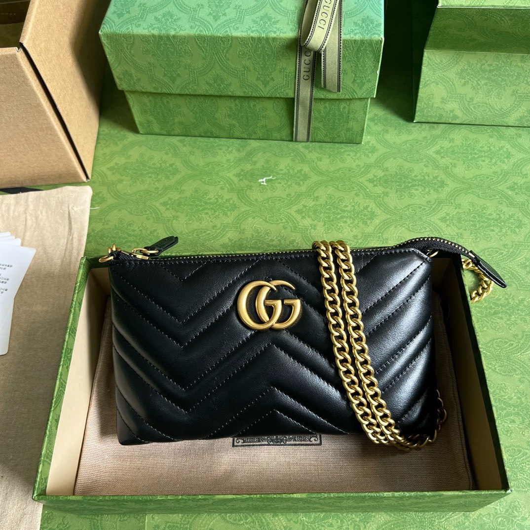 Bagsaaa Gvc*1 GG Marmont Chain Shoulder Bag - 22x13x3.5cm