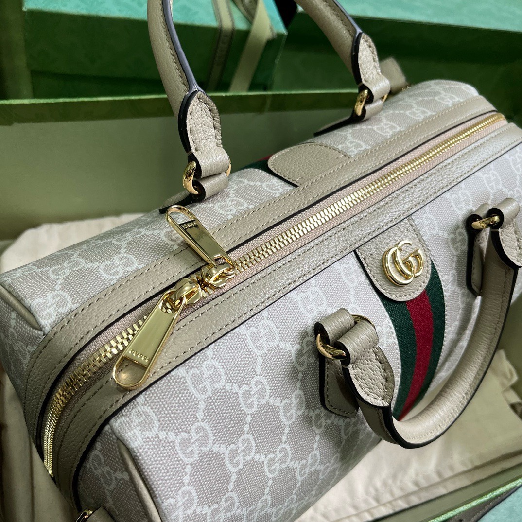 Bagsaaa Gvc*1 Ophidia GG Ebony Top Handle Bag White - 20x31x16.5cm