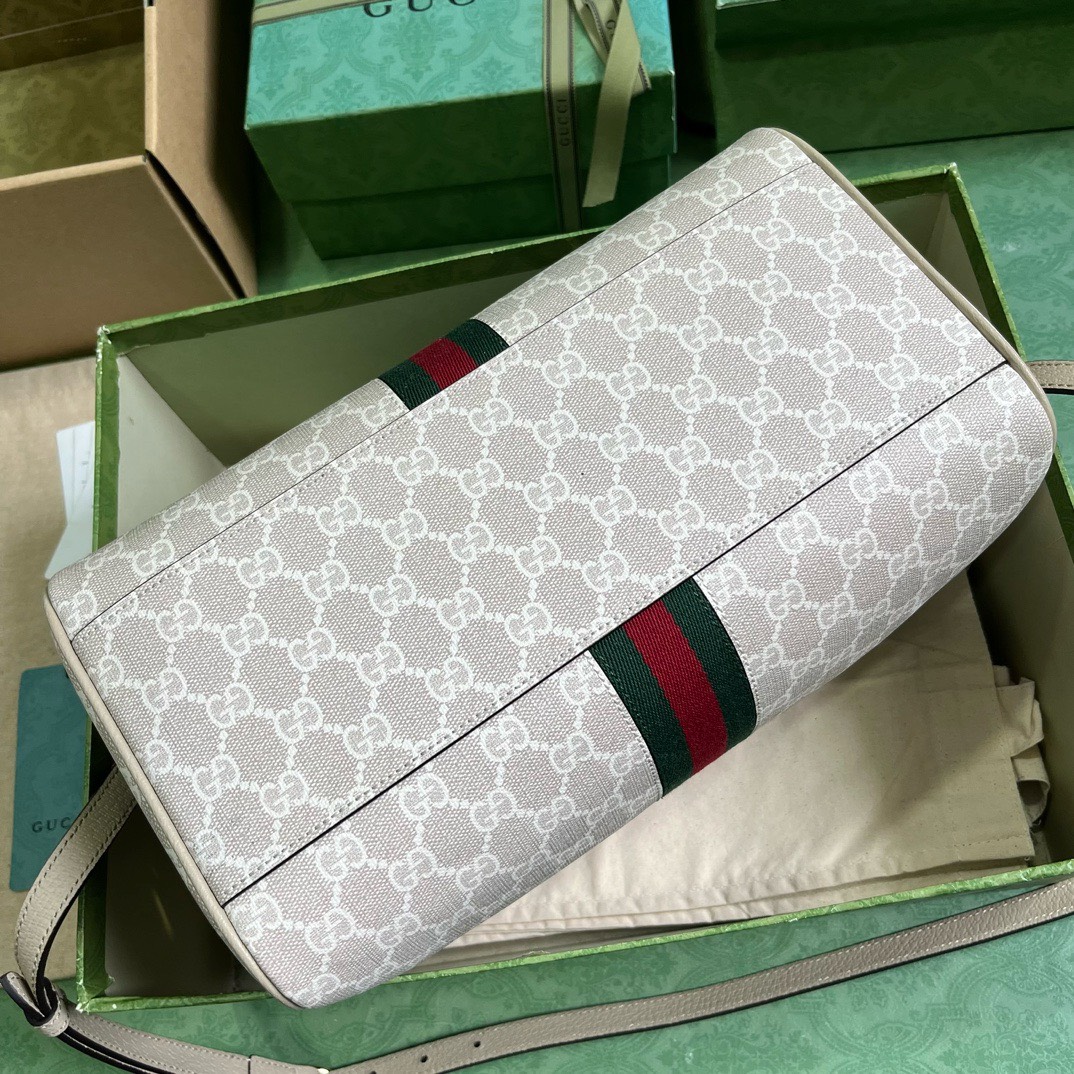 Bagsaaa Gvc*1 Ophidia GG Ebony Top Handle Bag White - 20x31x16.5cm